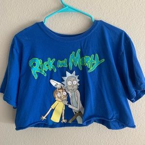 rick n morty cropped tshirt